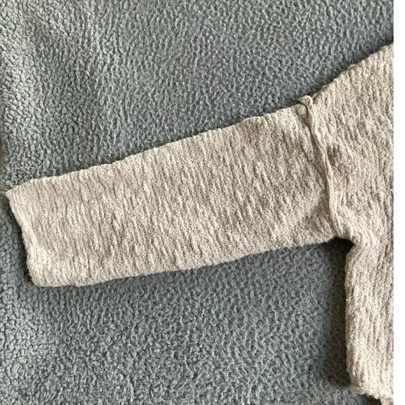 Free People Sweater Small Oversized Turtleneck Pullover Chunky Cream Beach Boho - Picture 3 of 16